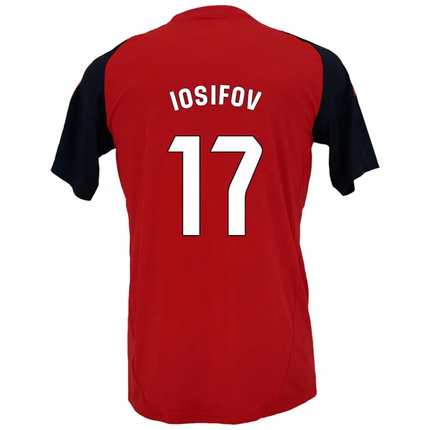 Heren Nikita Iosifov #17 Rood Zwart Thuisshirt Thuistenue 2024/25 T-Shirt