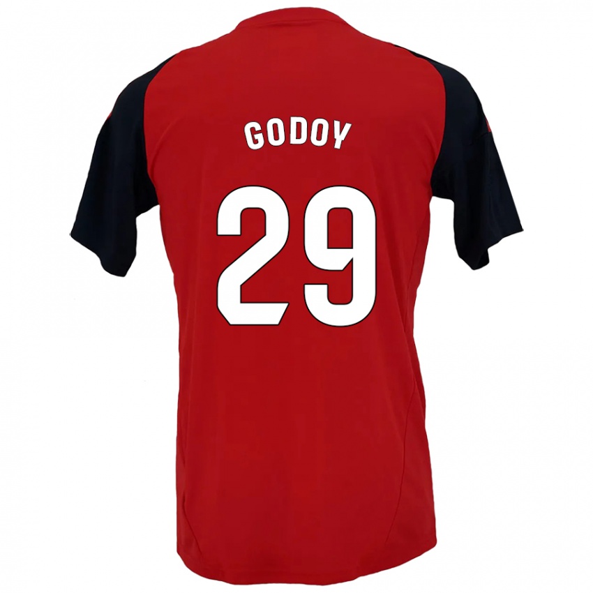 Heren Alan Godoy #29 Rood Zwart Thuisshirt Thuistenue 2024/25 T-Shirt