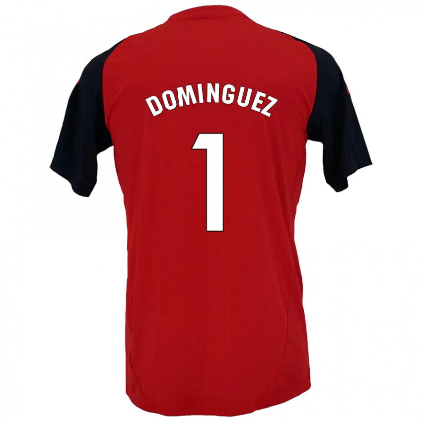 Heren Iago Domínguez #1 Rood Zwart Thuisshirt Thuistenue 2024/25 T-Shirt