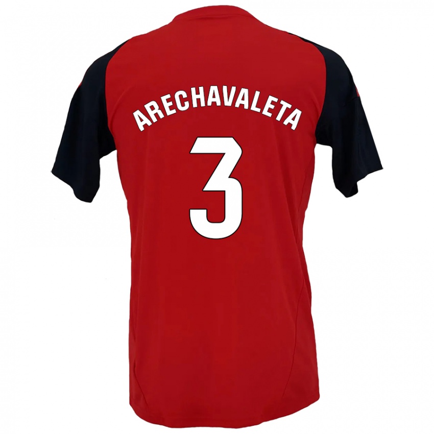 Heren Jorge Arechavaleta #3 Rood Zwart Thuisshirt Thuistenue 2024/25 T-Shirt