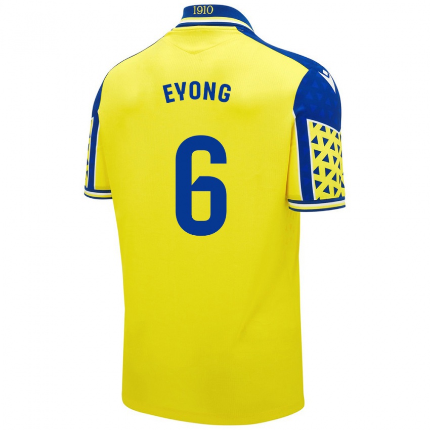 Heren Etta Eyong #6 Geel Blauw Thuisshirt Thuistenue 2024/25 T-Shirt