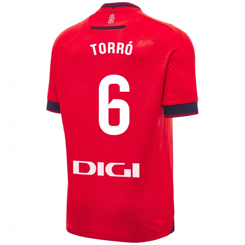 Heren Lucas Torró #6 Rood Wit Thuisshirt Thuistenue 2024/25 T-Shirt