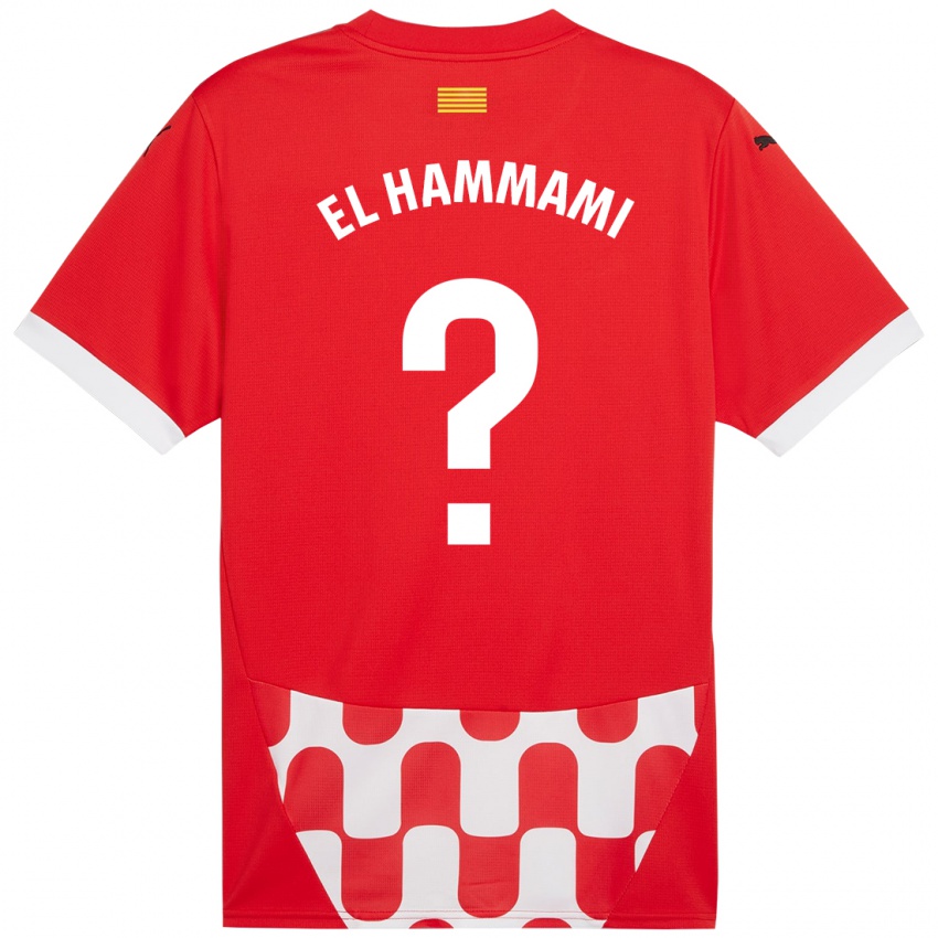 Heren Ayoub El Hammami #0 Rood Wit Thuisshirt Thuistenue 2024/25 T-Shirt