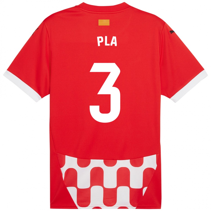 Heren Marta Pla #3 Rood Wit Thuisshirt Thuistenue 2024/25 T-Shirt