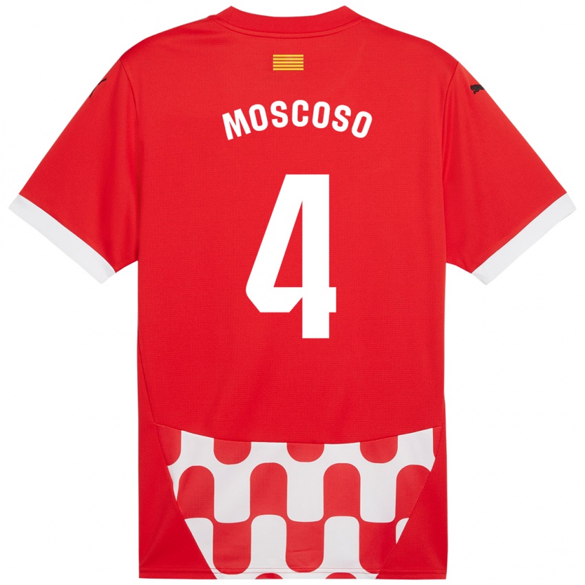 Heren Miriam Moscoso #4 Rood Wit Thuisshirt Thuistenue 2024/25 T-Shirt