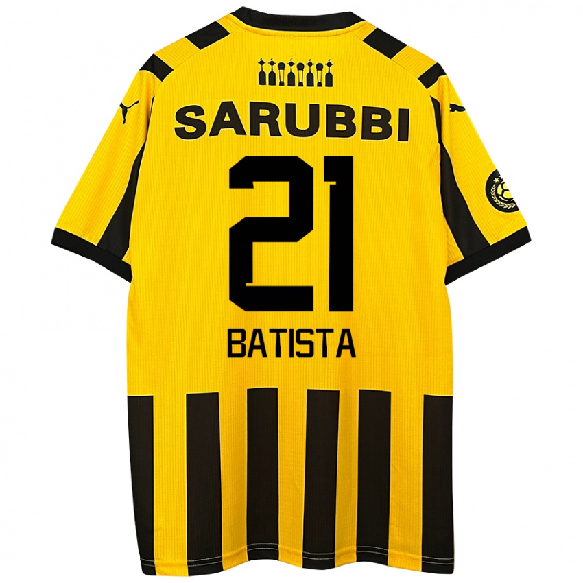 Heren Facundo Batista #21 Geel Zwart Thuisshirt Thuistenue 2024/25 T-Shirt