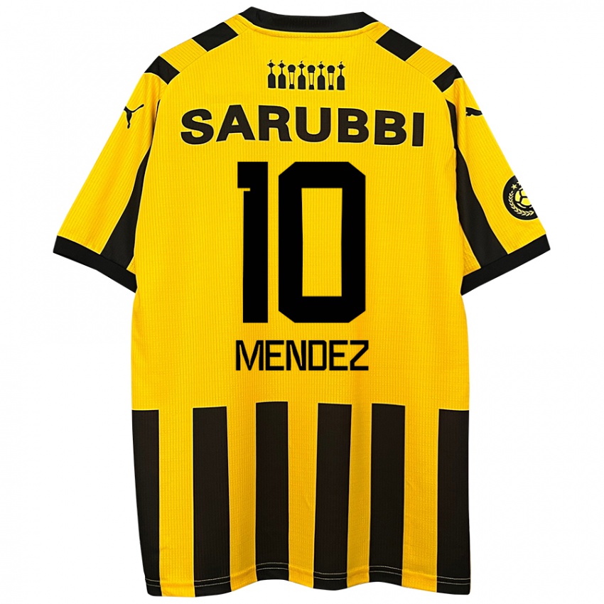 Heren Kevin Méndez #10 Geel Zwart Thuisshirt Thuistenue 2024/25 T-Shirt