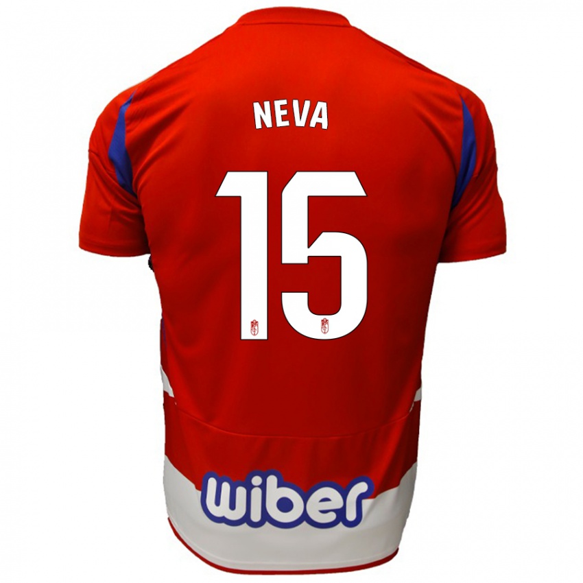 Heren Carlos Neva #15 Rood Wit Blauw Thuisshirt Thuistenue 2024/25 T-Shirt