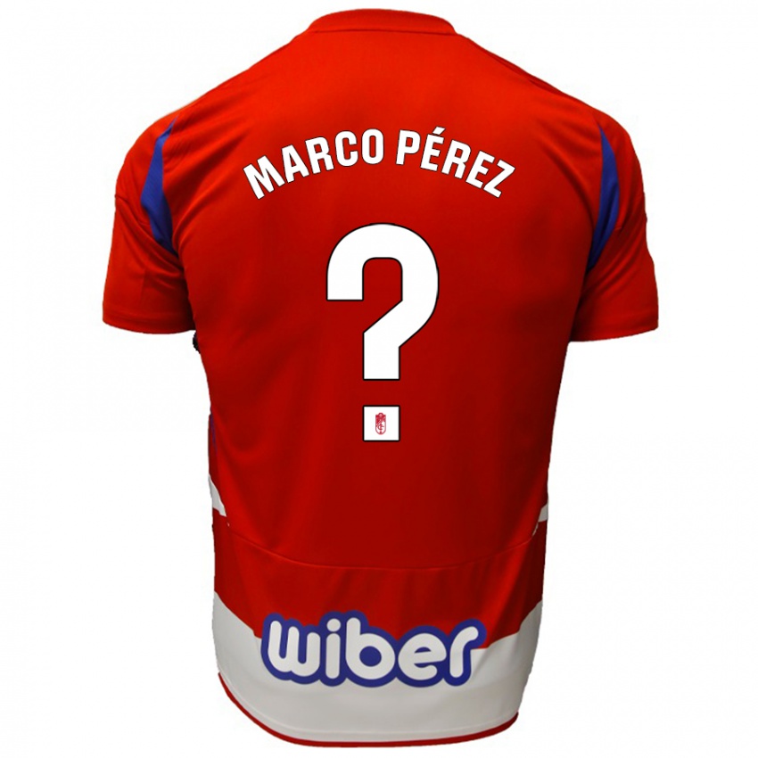 Heren Marco Pérez #0 Rood Wit Blauw Thuisshirt Thuistenue 2024/25 T-Shirt