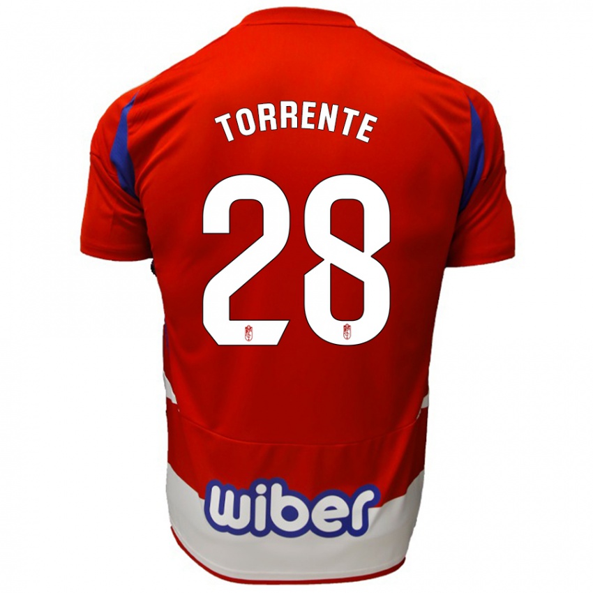 Heren Raúl Torrente #28 Rood Wit Blauw Thuisshirt Thuistenue 2024/25 T-Shirt