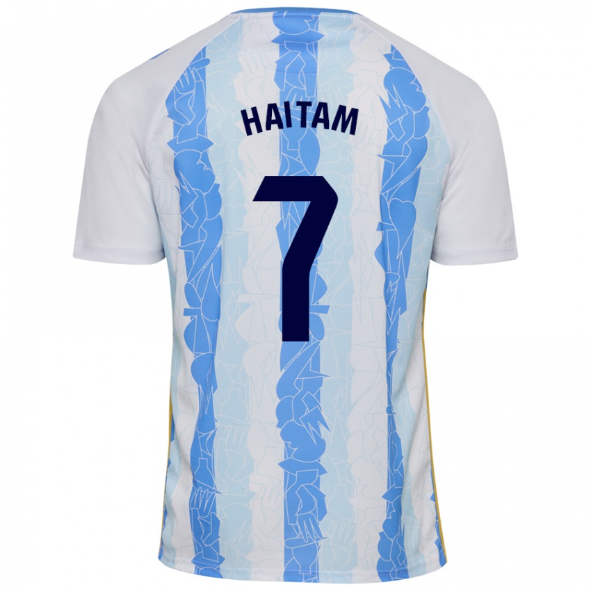 Heren Haitam Abaida #7 Wit Blauw Thuisshirt Thuistenue 2024/25 T-Shirt