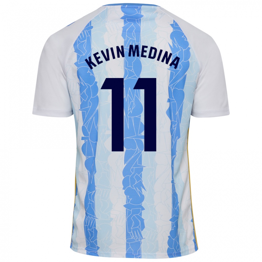 Heren Kevin Medina #11 Wit Blauw Thuisshirt Thuistenue 2024/25 T-Shirt