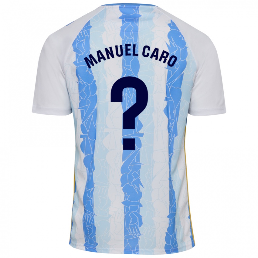 Heren José Manuel Caro #0 Wit Blauw Thuisshirt Thuistenue 2024/25 T-Shirt