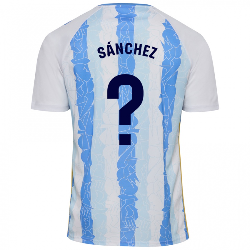 Heren Álvaro Sánchez #0 Wit Blauw Thuisshirt Thuistenue 2024/25 T-Shirt