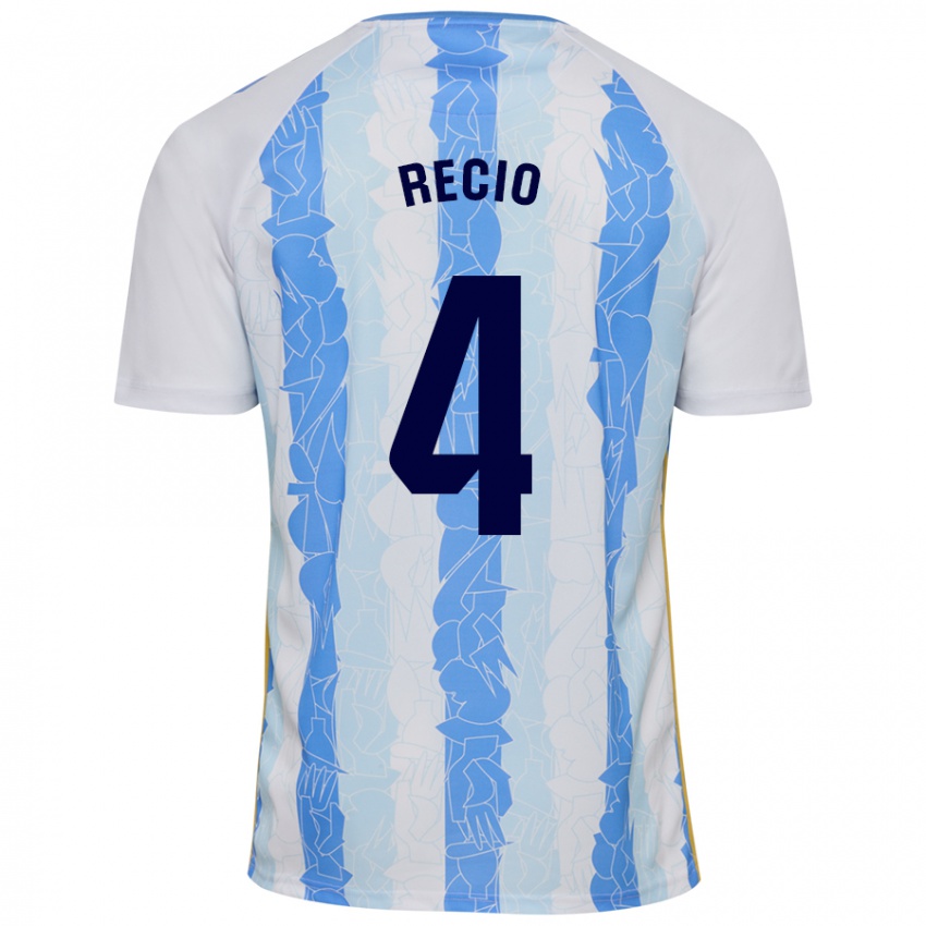 Heren Ángel Recio #4 Wit Blauw Thuisshirt Thuistenue 2024/25 T-Shirt