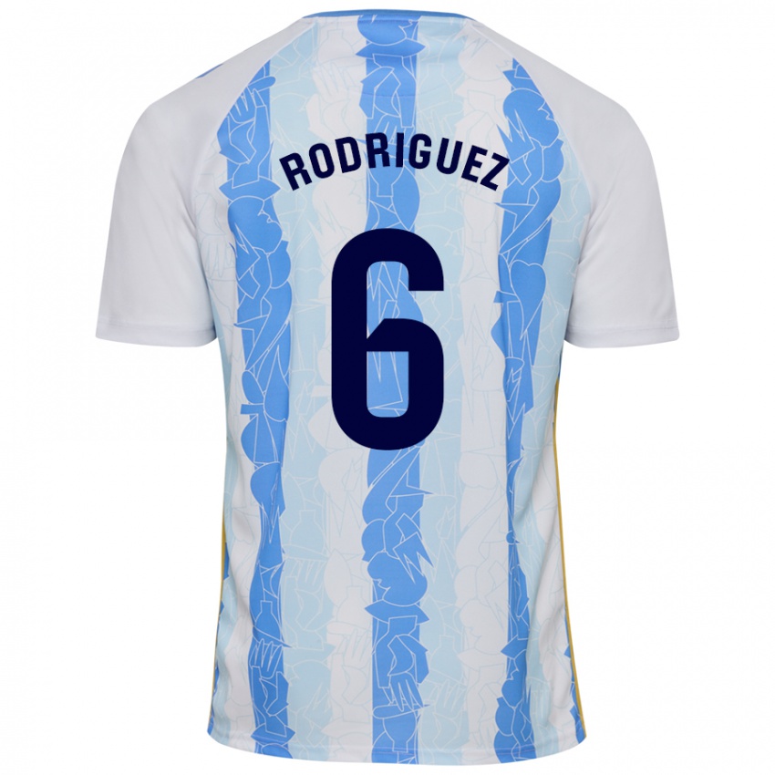 Heren Rafa Rodríguez #6 Wit Blauw Thuisshirt Thuistenue 2024/25 T-Shirt