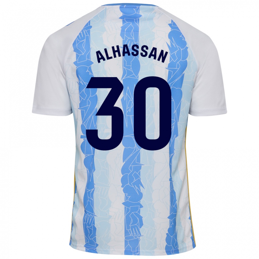 Heren Mubarak Alhassan #30 Wit Blauw Thuisshirt Thuistenue 2024/25 T-Shirt