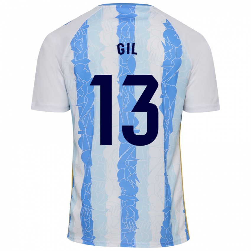 Heren Noelia Gil #13 Wit Blauw Thuisshirt Thuistenue 2024/25 T-Shirt