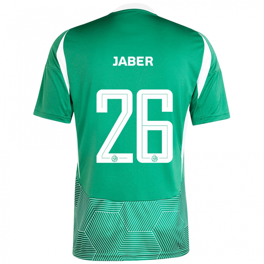 Heren Mahmoud Jaber #26 Groen Wit Thuisshirt Thuistenue 2024/25 T-Shirt