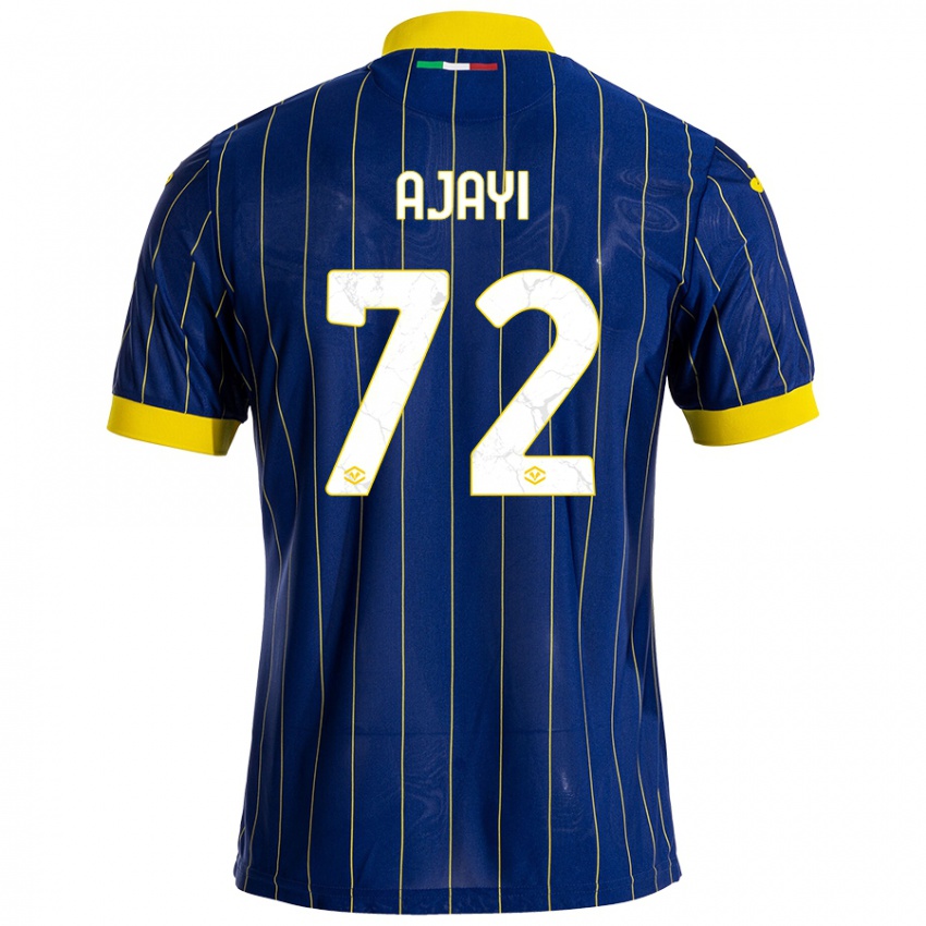 Heren Junior Ajayi #72 Blauw Geel Thuisshirt Thuistenue 2024/25 T-Shirt