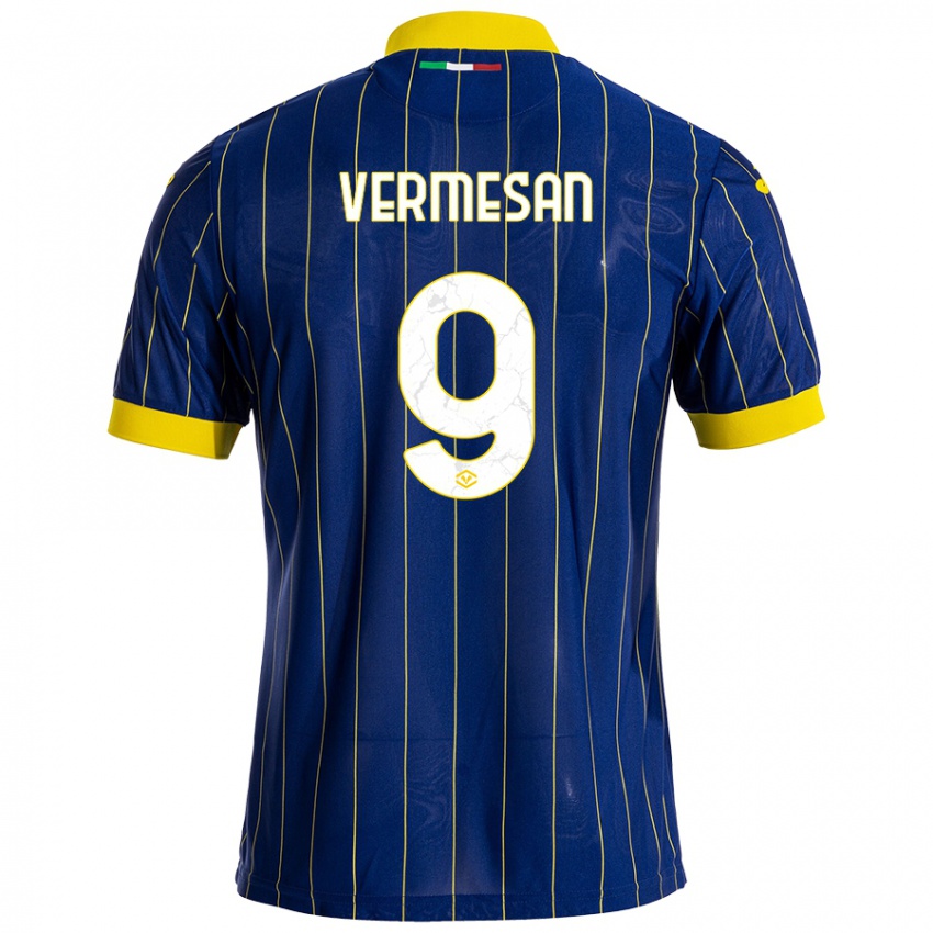 Heren Ioan Vermesan #9 Blauw Geel Thuisshirt Thuistenue 2024/25 T-Shirt