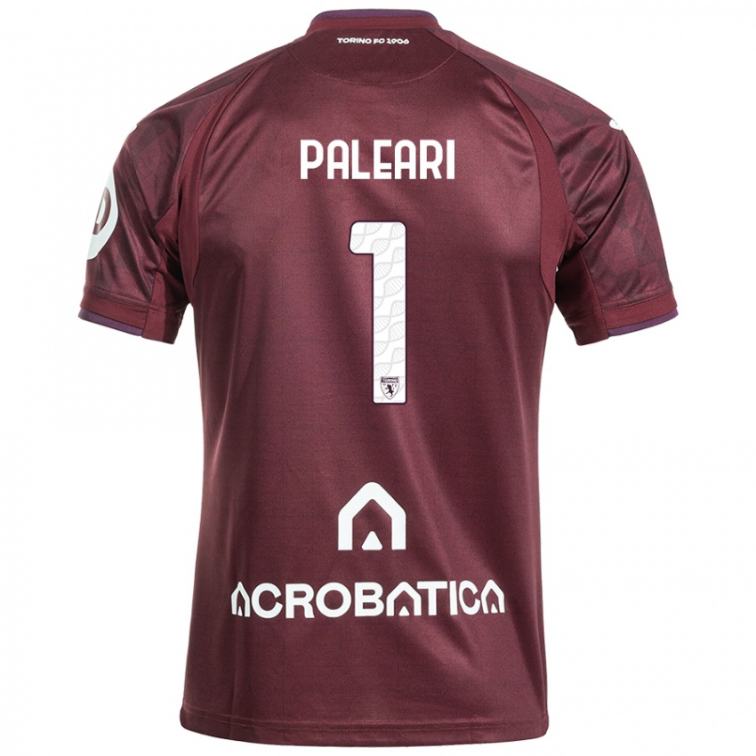 Heren Alberto Paleari #1 Kastanjebruin Wit Thuisshirt Thuistenue 2024/25 T-Shirt