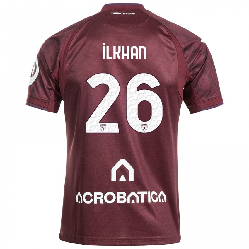 Heren Emirhan İlkhan #26 Kastanjebruin Wit Thuisshirt Thuistenue 2024/25 T-Shirt