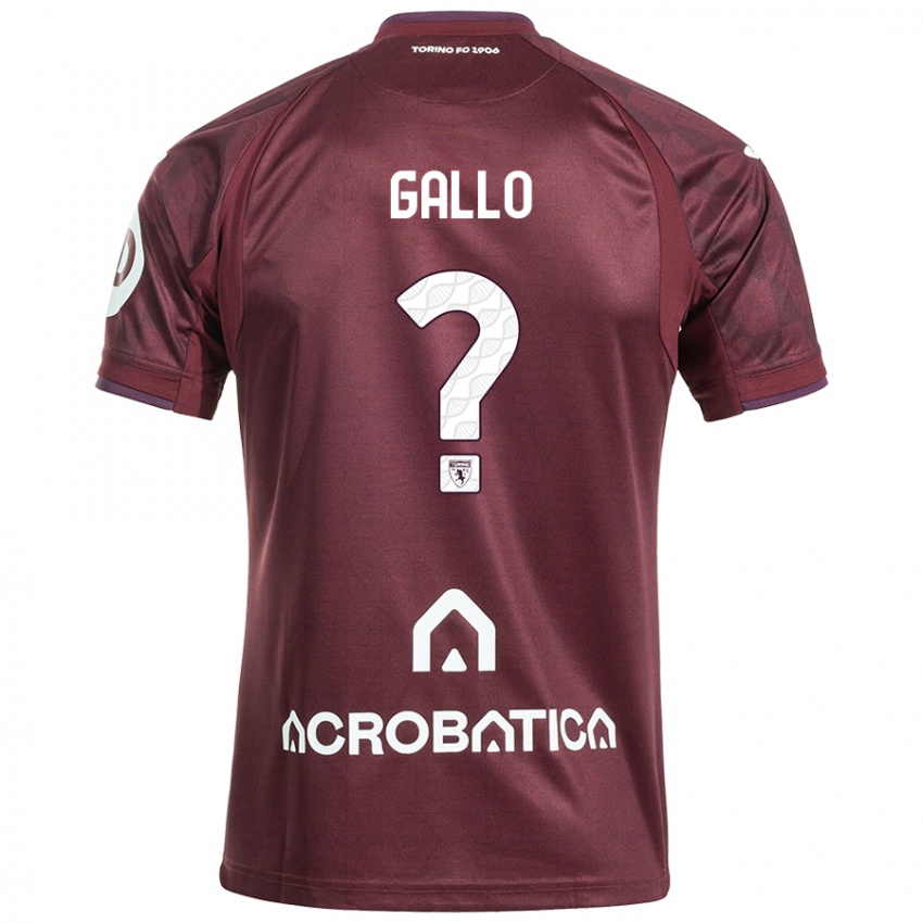 Heren Tommaso Gallo #0 Kastanjebruin Wit Thuisshirt Thuistenue 2024/25 T-Shirt