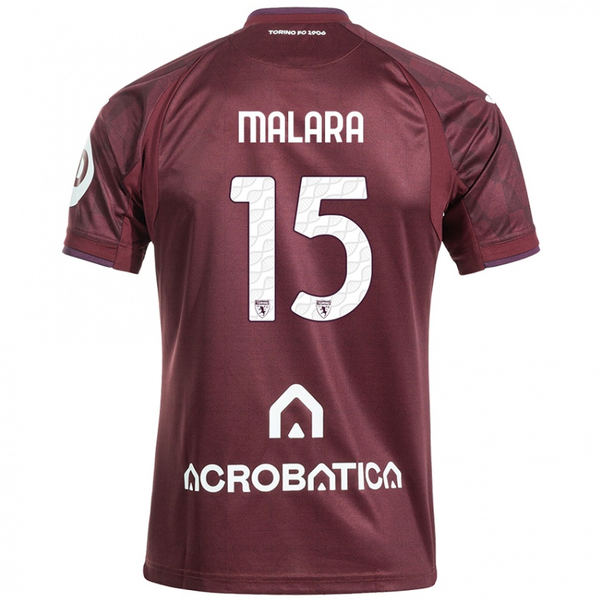 Heren Sara Malara #15 Kastanjebruin Wit Thuisshirt Thuistenue 2024/25 T-Shirt