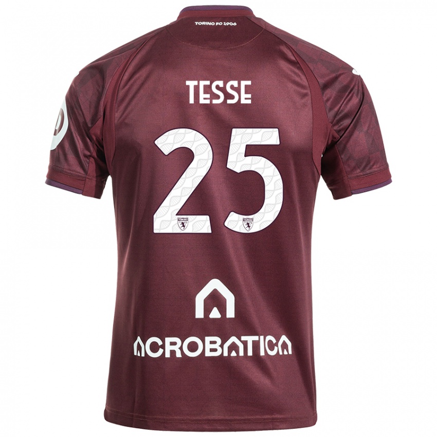 Heren Manuela Tesse #25 Kastanjebruin Wit Thuisshirt Thuistenue 2024/25 T-Shirt