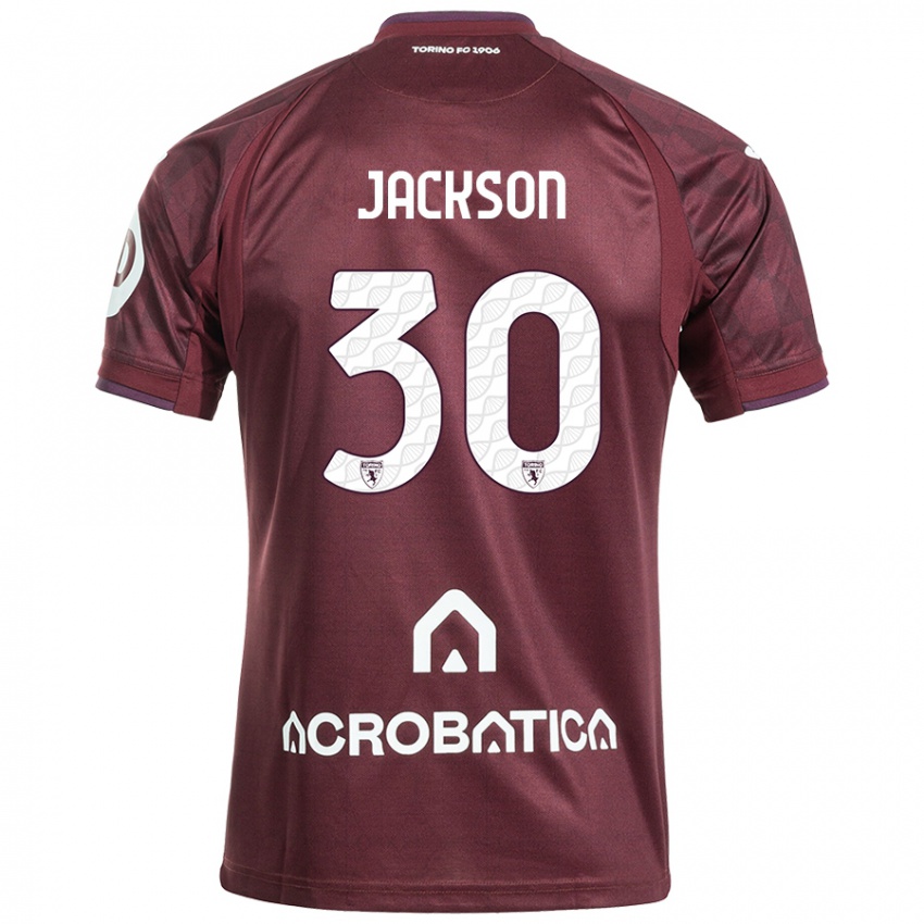 Heren Michael Jackson #30 Kastanjebruin Wit Thuisshirt Thuistenue 2024/25 T-Shirt