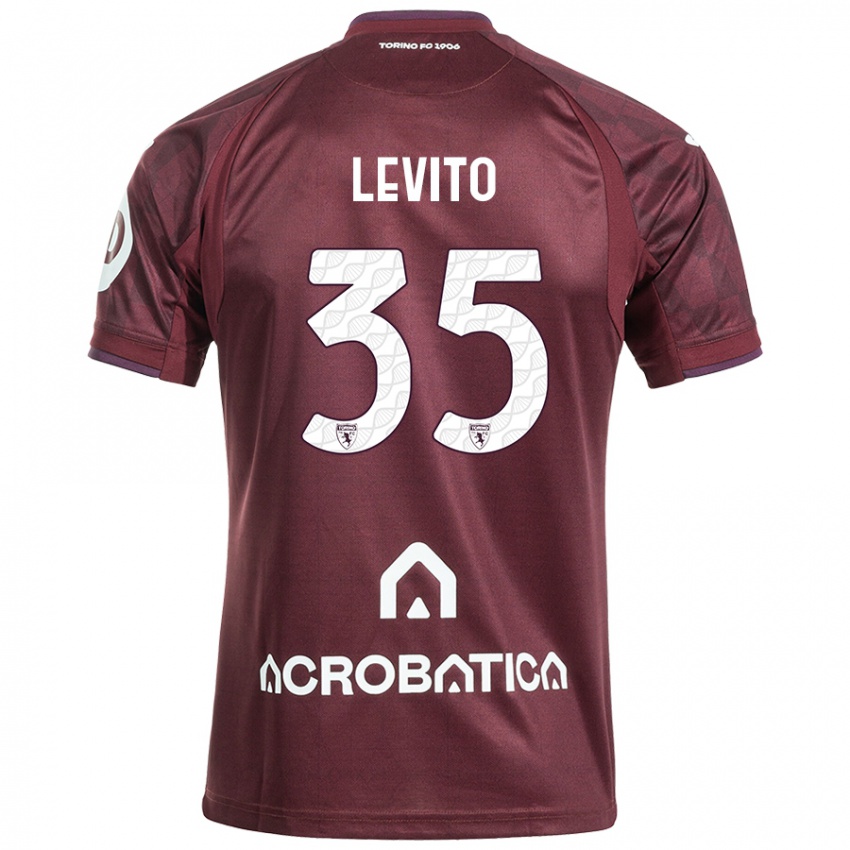 Heren Isabeau Levito #35 Kastanjebruin Wit Thuisshirt Thuistenue 2024/25 T-Shirt