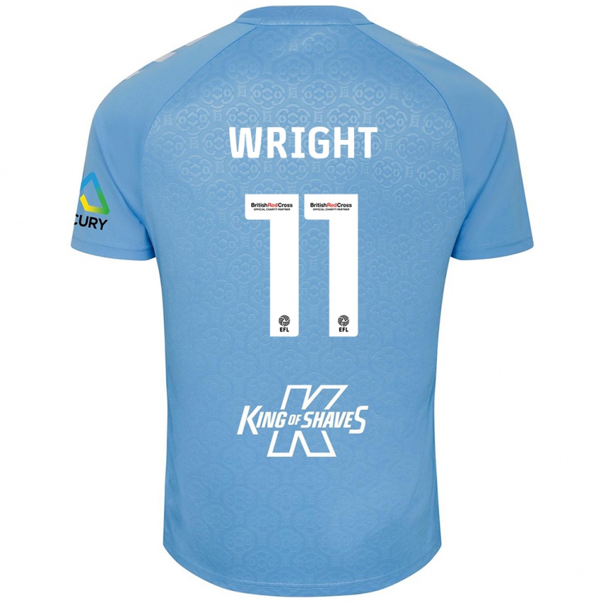 Heren Haji Wright #11 Blauw Wit Thuisshirt Thuistenue 2024/25 T-Shirt