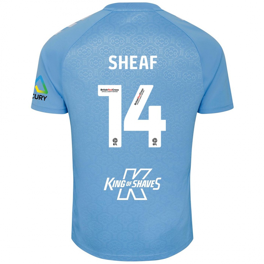 Heren Ben Sheaf #14 Blauw Wit Thuisshirt Thuistenue 2024/25 T-Shirt