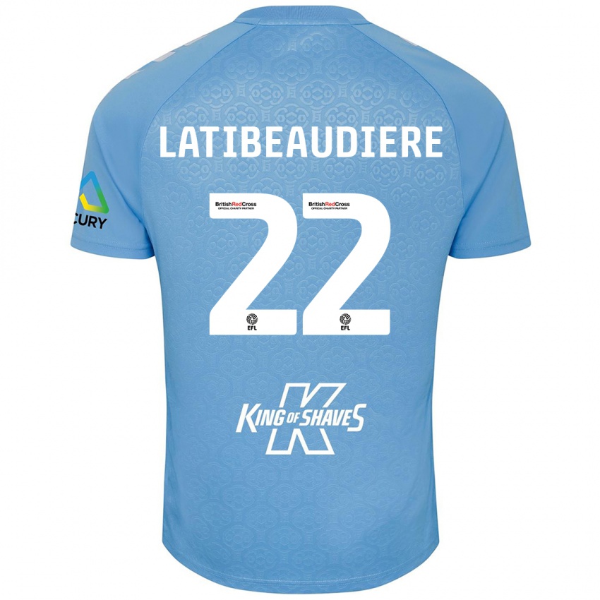 Heren Joel Latibeaudiere #22 Blauw Wit Thuisshirt Thuistenue 2024/25 T-Shirt