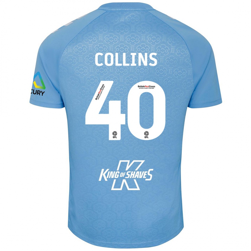 Heren Brad Collins #40 Blauw Wit Thuisshirt Thuistenue 2024/25 T-Shirt