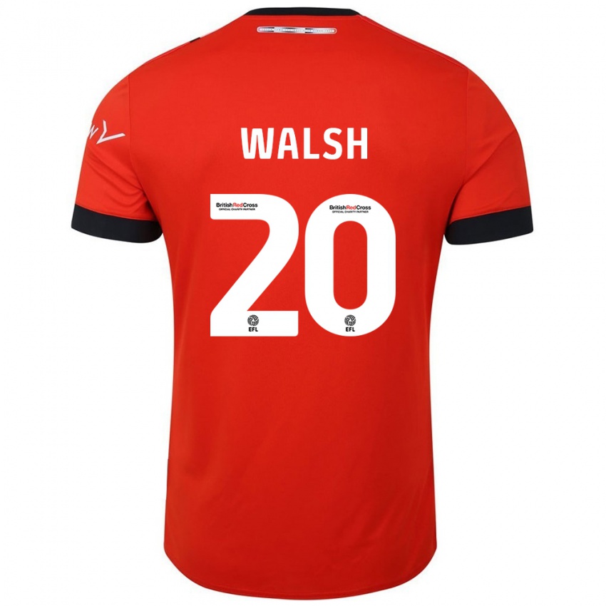 Heren Liam Walsh #20 Oranje Zwart Thuisshirt Thuistenue 2024/25 T-Shirt