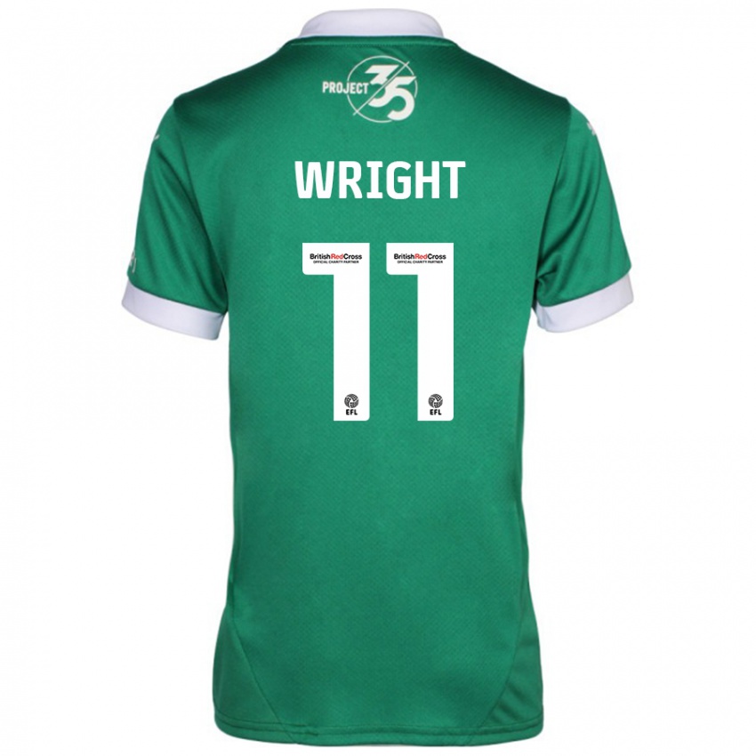 Heren Callum Wright #11 Groen Wit Thuisshirt Thuistenue 2024/25 T-Shirt