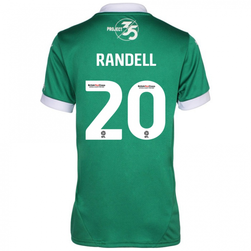 Heren Adam Randell #20 Groen Wit Thuisshirt Thuistenue 2024/25 T-Shirt