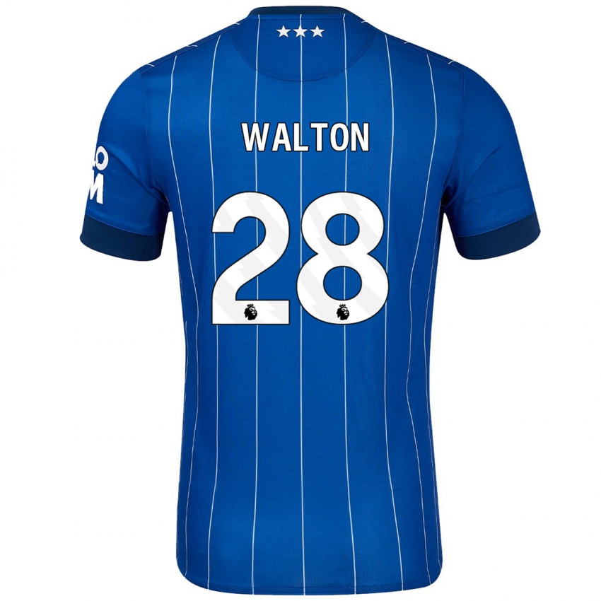 Heren Christian Walton #28 Marineblauw Thuisshirt Thuistenue 2024/25 T-Shirt