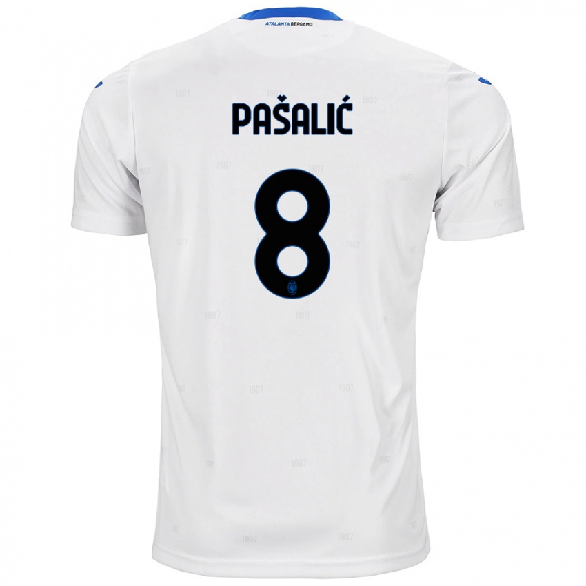 Heren Mario Pasalic #8 Wit Uitshirt Uittenue 2024/25 T-Shirt