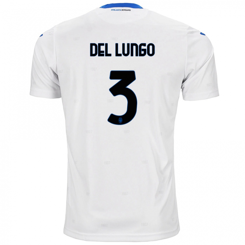 Heren Tommaso Del Lungo #3 Wit Uitshirt Uittenue 2024/25 T-Shirt