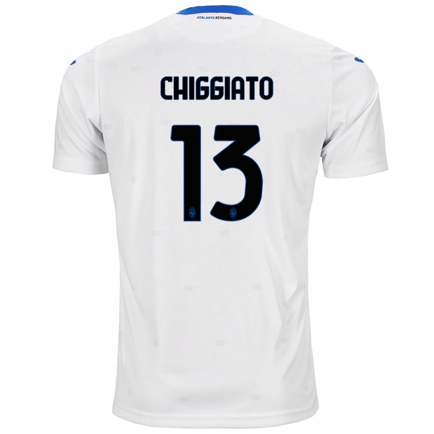 Heren Gabriele Chiggiato #13 Wit Uitshirt Uittenue 2024/25 T-Shirt