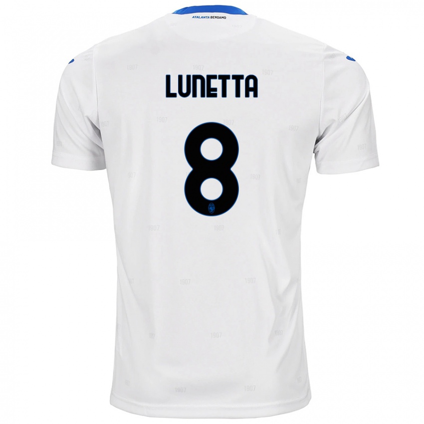 Heren Gabriel Lunetta #8 Wit Uitshirt Uittenue 2024/25 T-Shirt