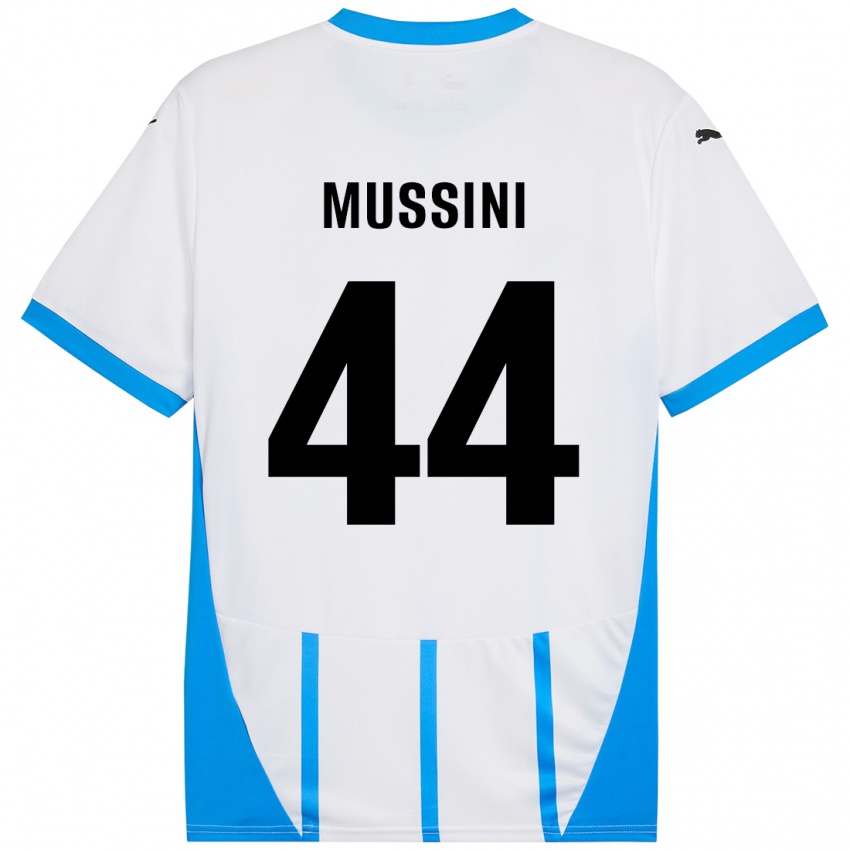 Heren Andrea Mussini #44 Wit Blauw Uitshirt Uittenue 2024/25 T-Shirt