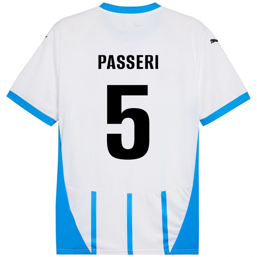 Heren Angela Passeri #5 Wit Blauw Uitshirt Uittenue 2024/25 T-Shirt