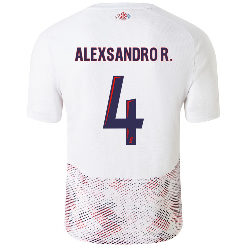 Heren Alexsandro Ribeiro #4 Wit Koningsblauw Uitshirt Uittenue 2024/25 T-Shirt