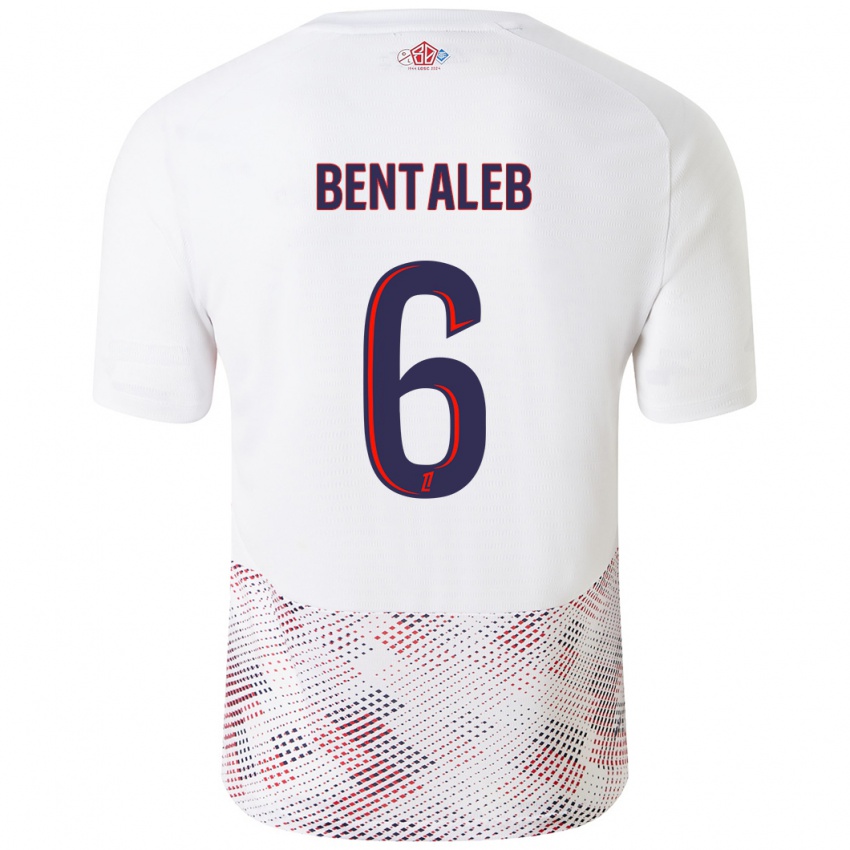 Heren Nabil Bentaleb #6 Wit Koningsblauw Uitshirt Uittenue 2024/25 T-Shirt