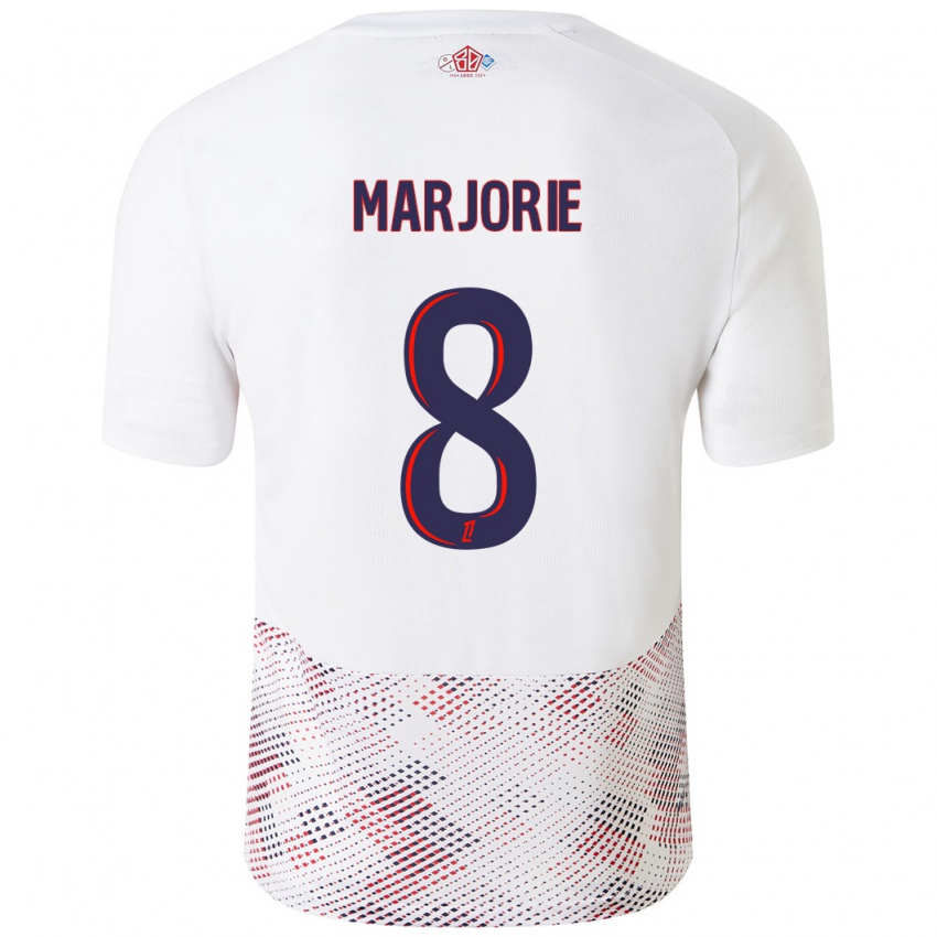 Heren Marjorie #8 Wit Koningsblauw Uitshirt Uittenue 2024/25 T-Shirt