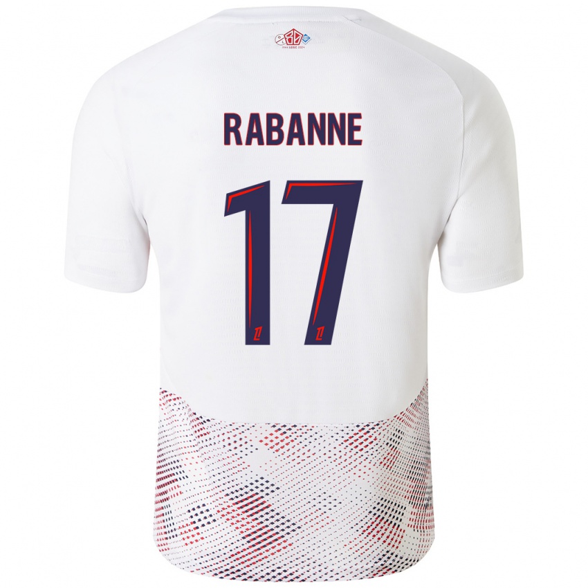 Heren Julie Rabanne #17 Wit Koningsblauw Uitshirt Uittenue 2024/25 T-Shirt